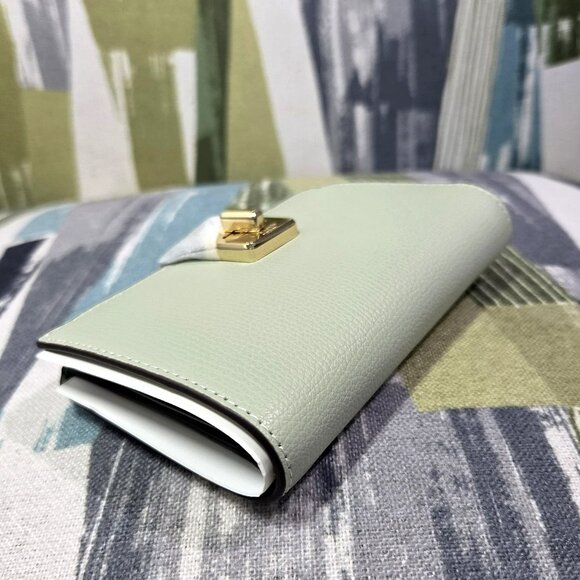 Kate Spade Phoebe Turnlock Medium Leather Wallet In Sage Bundle (Light Green) - Picture 5 of 11